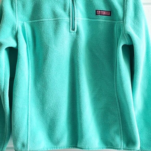 Vineyard Vines Seersucker Stripe Shoulder Shep Fleece Pullover Sweatshirt Small - Picture 7 of 14